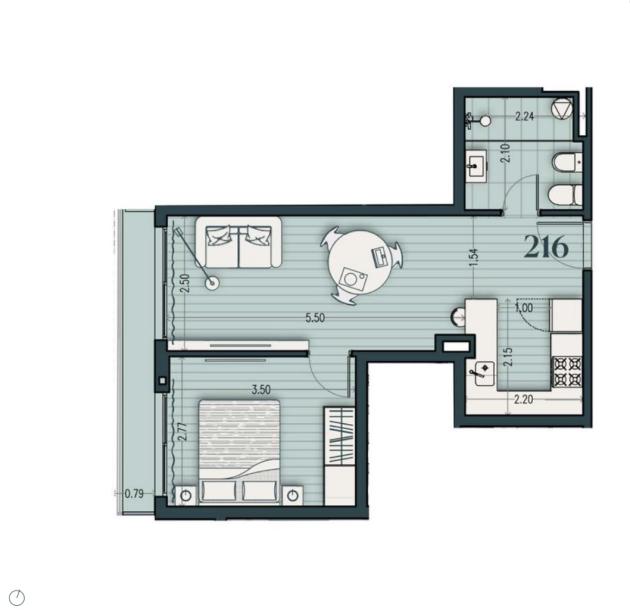 Venta - Apartamento 1 Dormitorio - Unidad 216B - Cosmopolitan-12