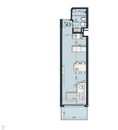 Venta - Apartamento Monoambiente - Unidad 304A - Cosmopolitan