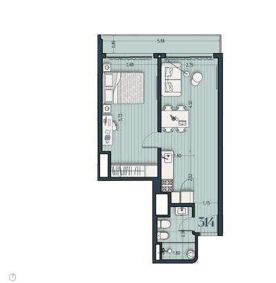 Venta - Apartamento 1 Dormitorio - Unidad 314A - Cosmopolitan