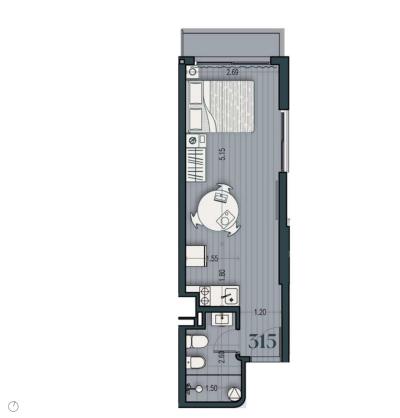 Venta - Apartamento Monoambiente - Unidad 315B - Cosmopolitan