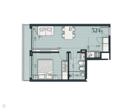 Venta - Apartamento 1 Dormitorio - Unidad 324B - Cosmopolitan