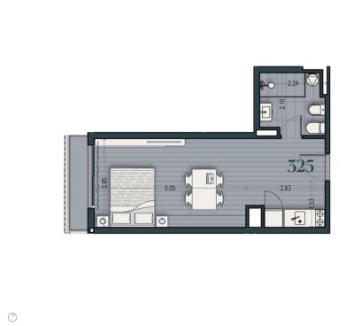 Venta - Apartamento Monoambiente - Unidad 325B - Cosmopolitan