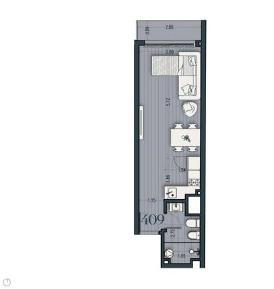 Venta - Apartamento Monoambiente - Unidad 409A - Cosmopolitan