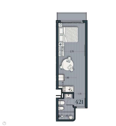 Venta - Apartamento Monoambiente - Unidad 421B - Cosmopolitan