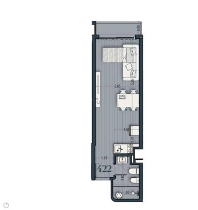 Venta - Apartamento Monoambiente - Unidad 422B - Cosmopolitan