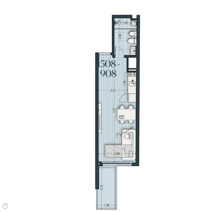 Venta - Apartamento Monoambiente - Unidad 508A - Cosmopolitan