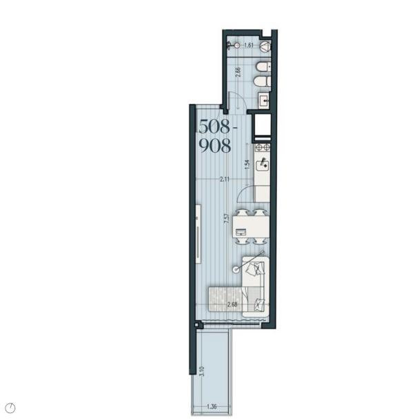 Venta - Apartamento Monoambiente - Unidad 508A - Cosmopolitan-12