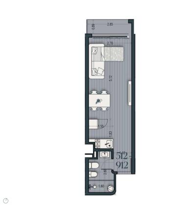 Venta - Apartamento Monoambiente - Unidad 512A - Cosmopolitan
