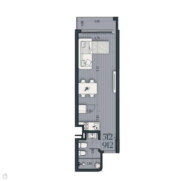 Venta - Apartamento Monoambiente - Unidad 512A - Cosmopolitan-12
