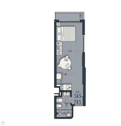 Venta - Apartamento Monoambiente - Unidad 515B - Cosmopolitan