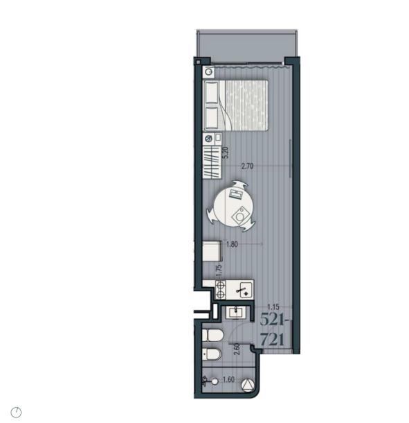 Venta - Apartamento Monoambiente - Unidad 521B - Cosmopolitan-12