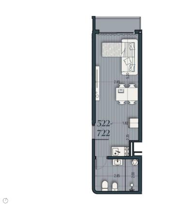 Venta - Apartamento Monoambiente - Unidad 522B - Cosmopolitan