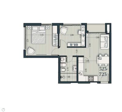 Venta - Apartamento 2 Dormitorios - Unidad 523B - Cosmopolitan