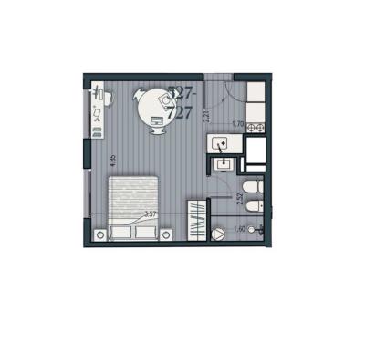 Venta - Apartamento Monoambiente - Unidad 527B - Cosmopolitan