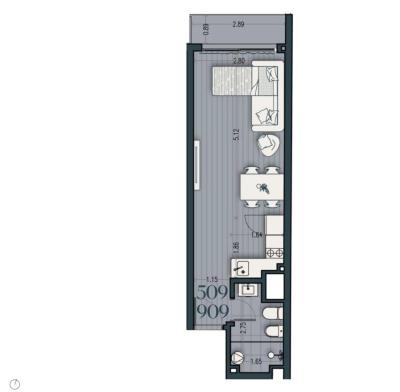 Venta - Apartamento Monoambiente - Unidad 609A - Cosmopolitan