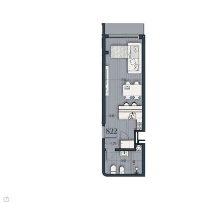 Venta - Apartamento Monoambiente - Unidad 822B - Cosmopolitan