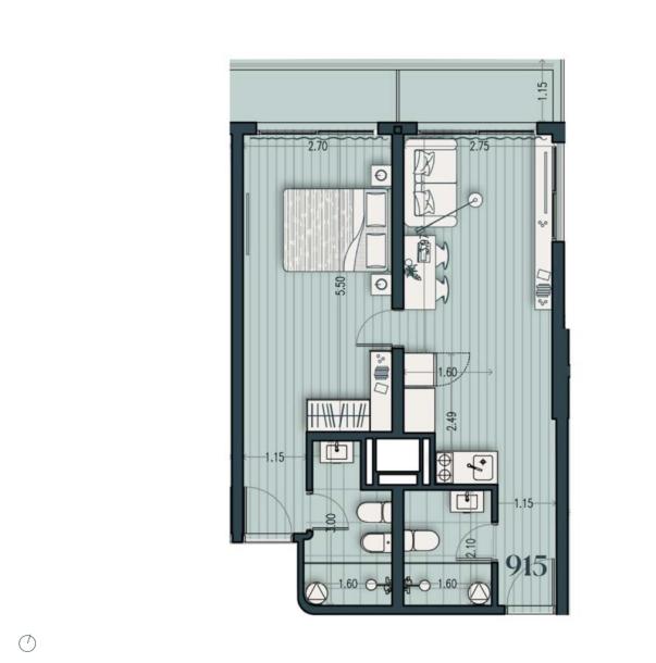 Venta - Apartamento 1 Dormitorio - Unidad 915B - Cosmopolitan-13