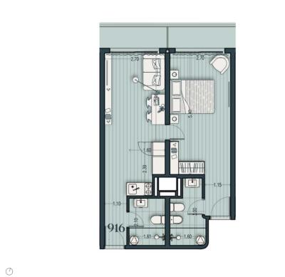 Venta - Apartamento 1 Dormitorio - Unidad 916B - Cosmopolitan
