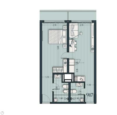 Venta - Apartamento 1 Dormitorio - Unidad 917B - Cosmopolitan