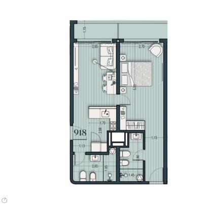 Venta - Apartamento 1 Dormitorio - Unidad 918B - Cosmopolitan
