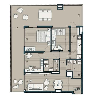 Venta - Apartamento 3 Dormitorios - Unidad 423B - Cosmopolitan