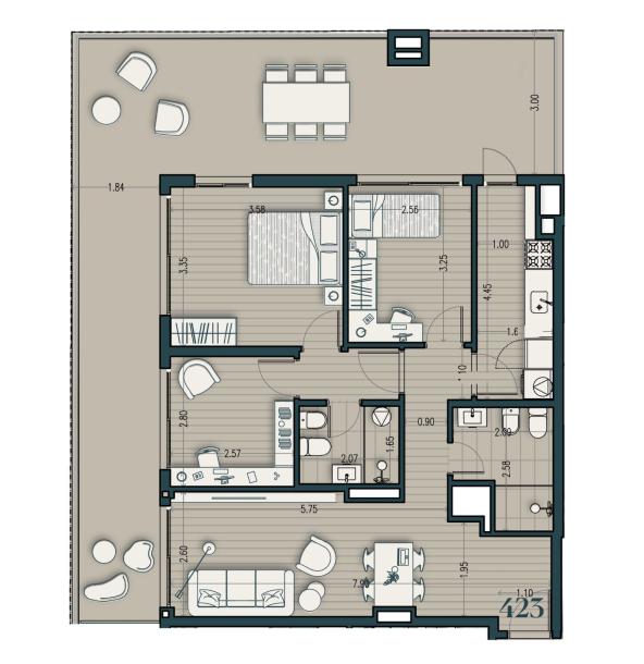 Venta - Apartamento 3 Dormitorios - Unidad 423B - Cosmopolitan-12