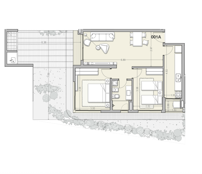 Apartamento 2 dormitorios con Jardín, Parrillero y Garaje incluido - Costanera Village-15