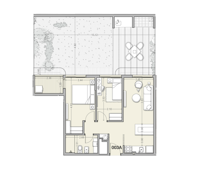 Apartamento 2 dormitorios, con Jardín, Parrillero y Garaje - Costanera Village-15