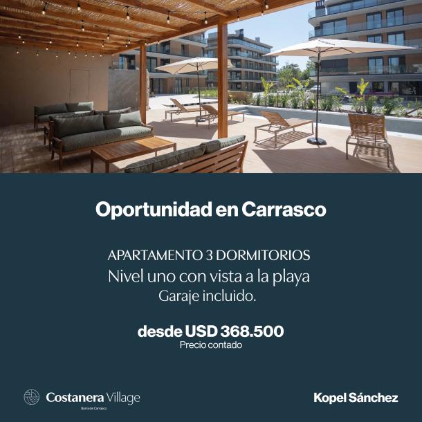 Apartamento 3 dormitorios Piso 1, con Garaje, Unidad 104B - Costanera Village-1