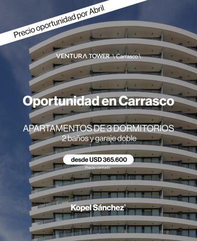 Venta - Apartamento 3 dormitorios - Unidad 1604 - Ventura Tower Carrasco