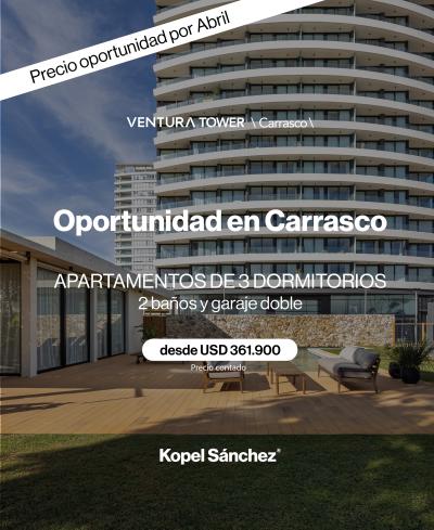 Venta - Apartamento 3 dormitorios - Unidad 1804 - Ventura Tower Carrasco