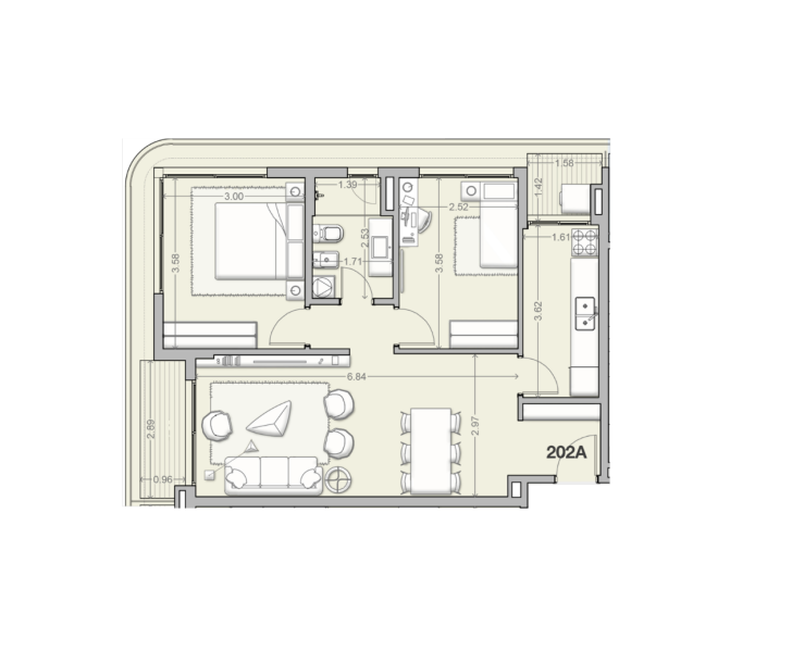 Venta - Apartamento 2 dormitorios - Unidad 202A - Costanera Village-17