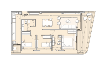 Venta - Apartamento 3 dormitorios - Unidad 205A - Costanera Village
