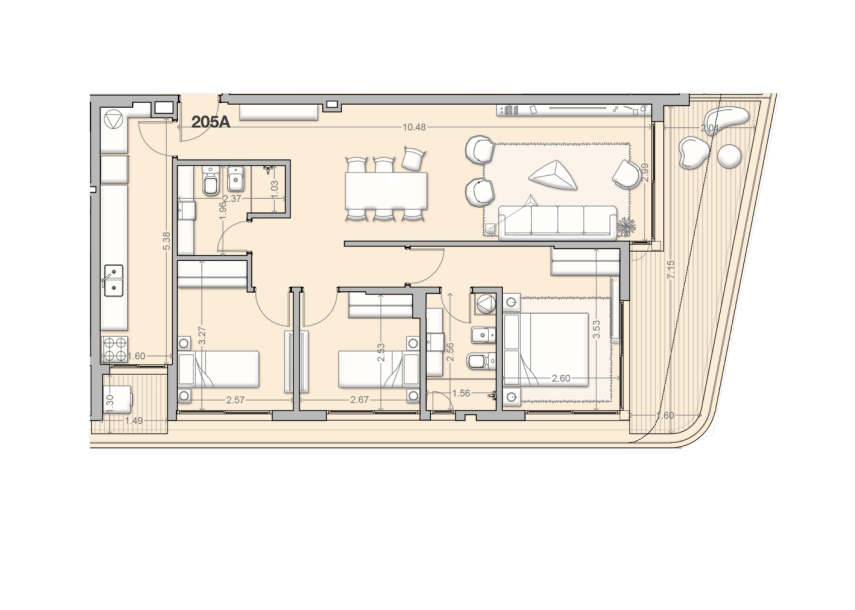 Venta - Apartamento 3 dormitorios - Unidad 205A - Costanera Village-17