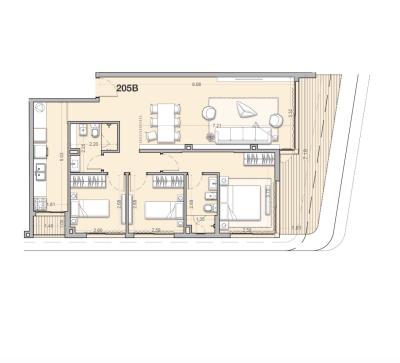 Apartamento 3 dormitorios Piso 2 con Garaje - Unidad 205B - Costanera Village