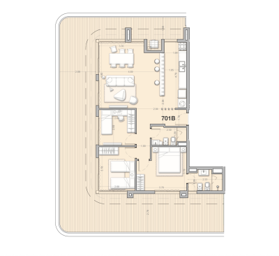 Apartamento 3 dormitorios Penthouse con garaje, Piso 7 - Costanera Village