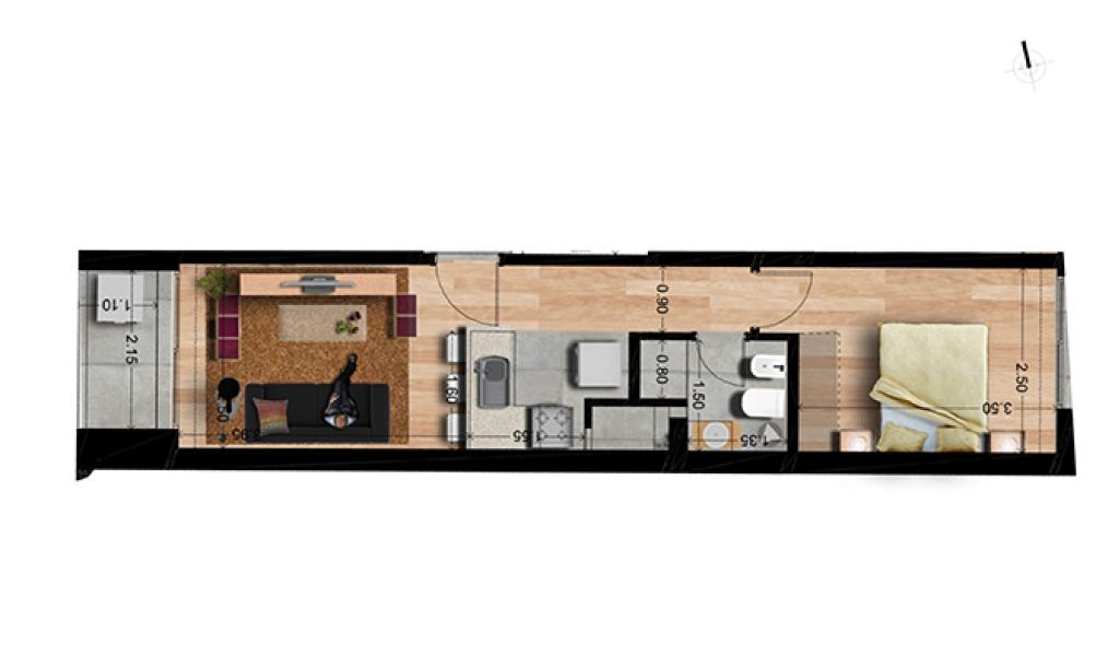 Venta - Apto 1 Dormitorio - Unidad 1001A - Ventura Design-14