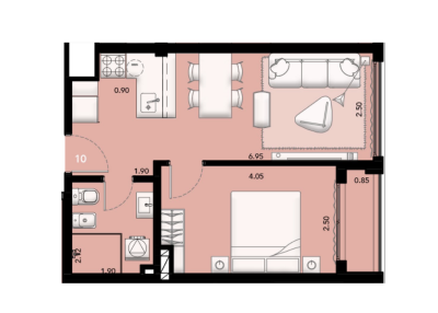 Venta Apto 1 Dormitorio - Unidad 310 - Ventura Go