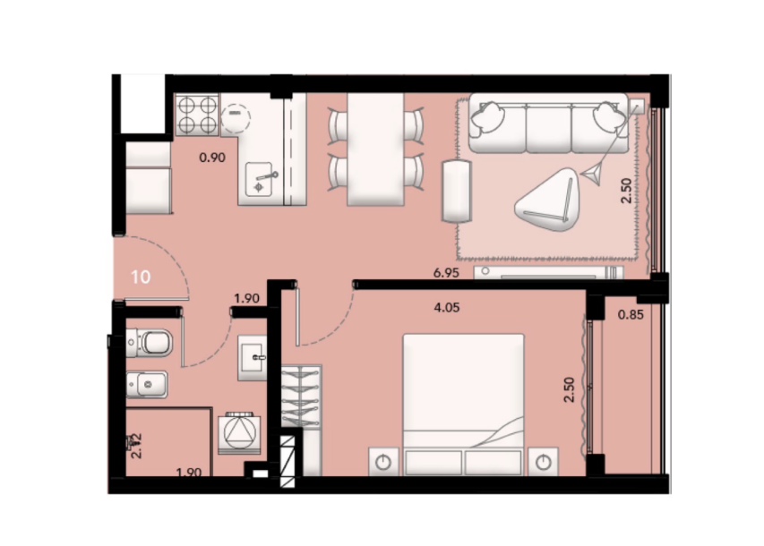 Venta Apto 1 Dormitorio - Unidad 310 - Ventura Go-14
