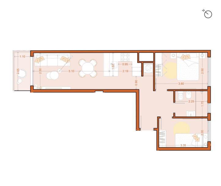 Venta - Apartamento 2 dormitorios - Unidad 202 - Vitra-18
