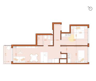 Venta - Apartamento 1 dormitorio - Unidad 207 - Vitra
