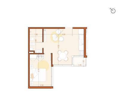 Venta - Apartamento 2 dormitorios - Unidad 208 - Vitra