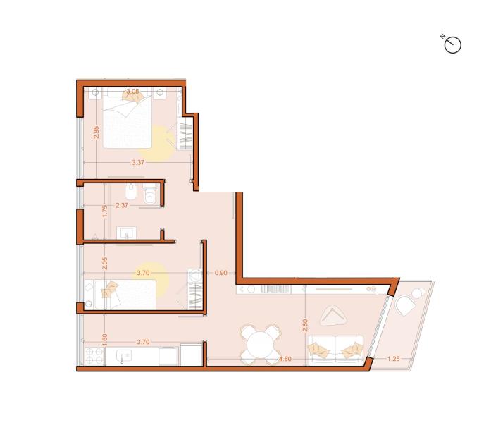 Venta - Apartamento monoambiente - Unidad 210 - Vitra-18