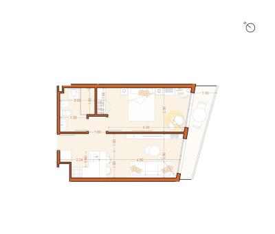 Venta - Apartamento 1 dormitorio - Unidad 212 - Vitra