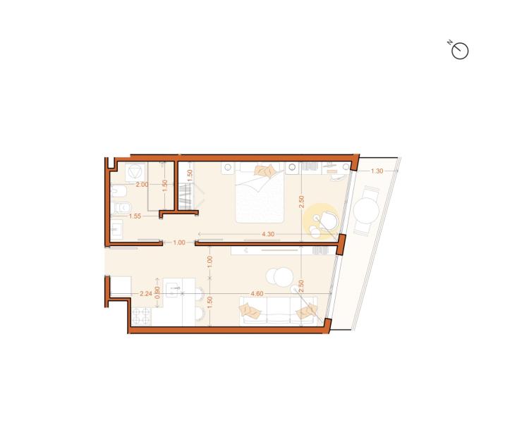 Venta - Apartamento 1 dormitorio - Unidad 212 - Vitra-18