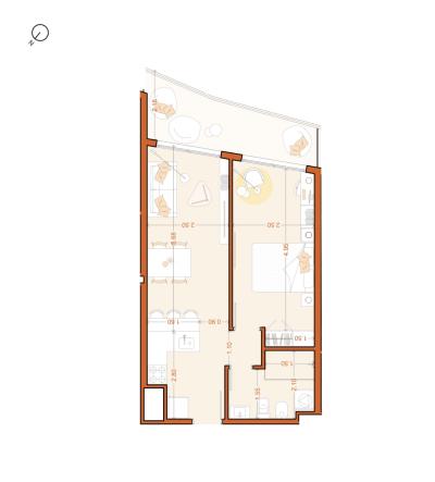Venta - Apartamento 1 dormitorio - Unidad 213 - Vitra