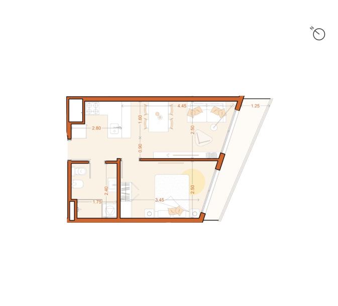 Venta - Apartamento 1 dormitorio - Unidad 214 - Vitra-18