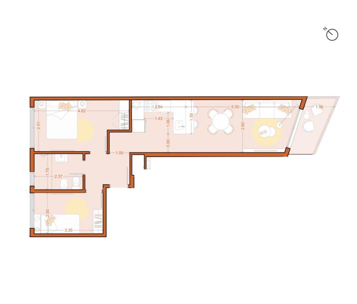 Venta - Apartamento 1 dormitorio - Unidad 215 - Vitra-18