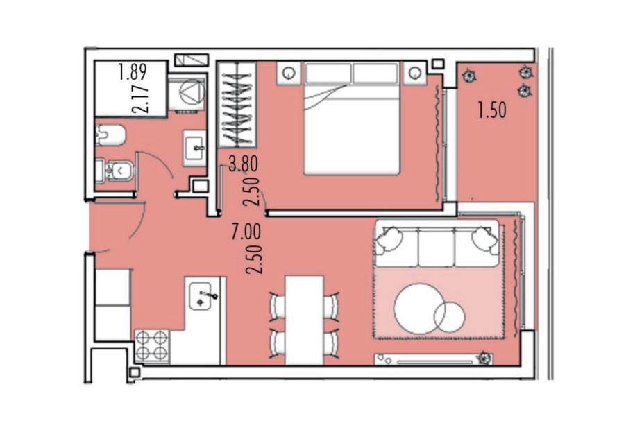 Venta - Apto 1 Dormitorio CON RENTA - Unidad 1003 - Ventura Soho-21