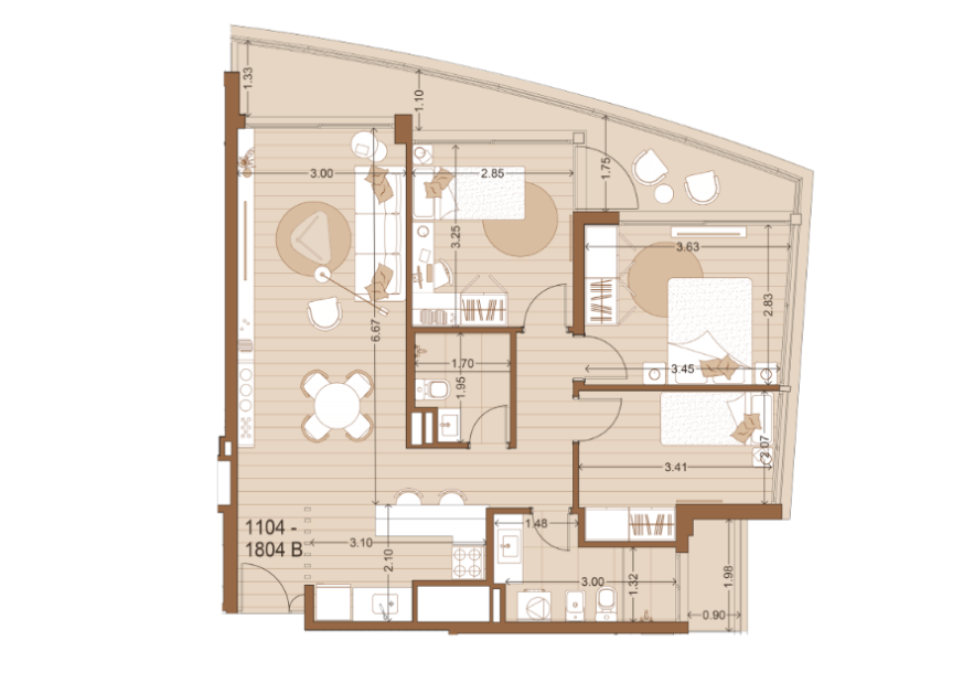 Venta - Apartamento 3 dormitorios - Unidad 1604 - Ventura Tower Carrasco-15